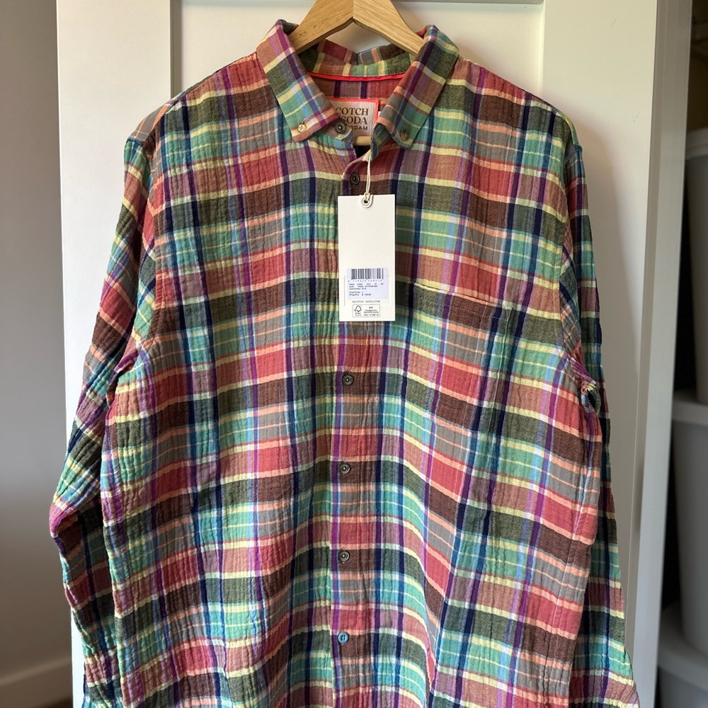 Mens SCOTCH & SODA Bonded Shirt with Sleeve Adjustment (NWT)